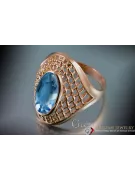 Ruso Soviet rosa 14k 585 oro Alejandrita Rubí Esmeralda Zafiro Zircón anillo vrc156