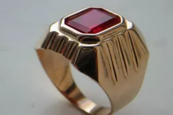 Vintage rose pink pink 14k gold 585 Men's Alexandrite signet ring Vintage vsc002