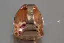 Vyrų rusų žiedas raudonas rožinis 14k aukso 585 su Aleksandritu Vintage vsc002