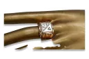 Руска роза Съветски 14k 585 злато Мъжки печат пръстен vsc038