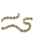 Italienisches New Rope-Armband aus 14 Karat Gelbgold mit Diamantschliff cb074y