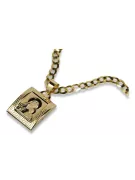 Colgante de icono de medallón de oro Mary con cadena ★ zlotychlopak.pl ★ oro 585 333 precio bajo