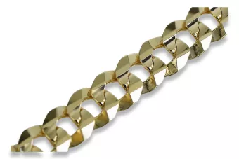 Italienisches Gelb 14 Karat Gold Gourmette Ausgezeichnetes Diamantschliff Armband cb099y