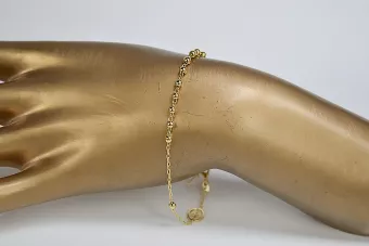 Гривна★ от броеница от жълто розово злато russiangold.com ★ злато 585 333 Ниска цена