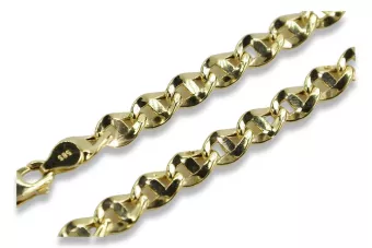 Италиански жълт 14k 585 злато Guccistyle верига cc032y