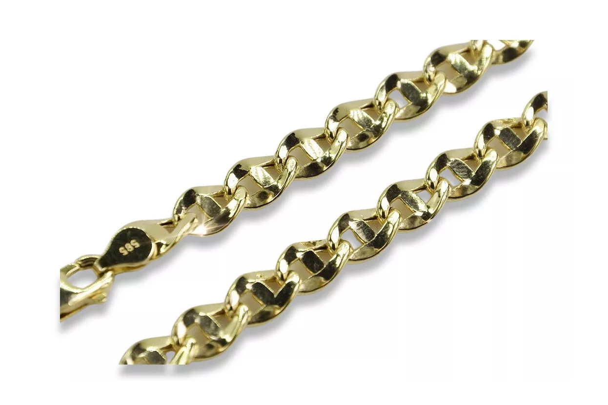 Italian yellow 14k 585 gold Guccistyle chain cc032y