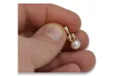Rose soviétique russe 14k 585 pendentif perle d’or vppr005