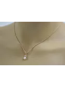Ruso Soviet rosa 14k 585 perla dorada colgante vppr005
