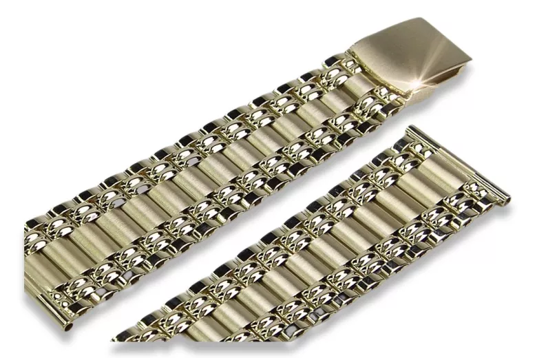 Esta es una pulsera de oro de 14K para un reloj de hombres