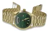Италиански жълт 14k 585 златен мъжки часовник Geneve mw013ydgr&mwb006y