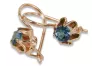 Russian Soviet silver rose gold plated 925 Alexandrite Ruby Emerald Sapphire Aquamarine Zircon ... earrings vec013rp