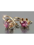 Russisches sowjetisches Silber Rosé vergoldet 925 Alexandrit Rubin Smaragd Saphir Aquamarin Zirkon ... Ohrringe vec013rp