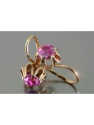 Russisches sowjetisches Silber Rosé vergoldet 925 Alexandrit Rubin Smaragd Saphir Aquamarin Zirkon ... Ohrringe vec013rp