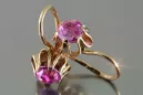 Russisches sowjetisches Silber Rosé vergoldet 925 Alexandrit Rubin Smaragd Saphir Aquamarin Zirkon ... Ohrringe vec013rp