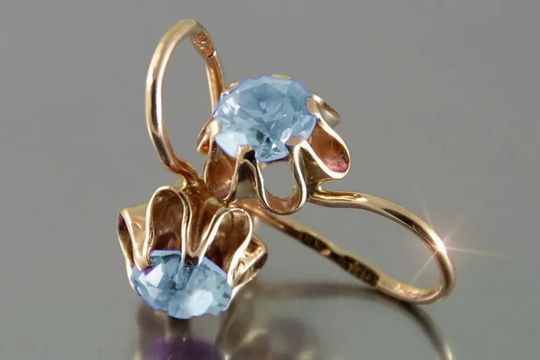 Russisches sowjetisches Silber Rosé vergoldet 925 Alexandrit Rubin Smaragd Saphir Aquamarin Zirkon ... Ohrringe vec013rp