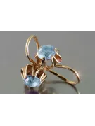 Russisches sowjetisches Silber Rosé vergoldet 925 Alexandrit Rubin Smaragd Saphir Aquamarin Zirkon ... Ohrringe vec013rp