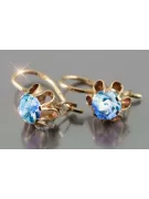 Russisches sowjetisches Silber Rosé vergoldet 925 Alexandrit Rubin Smaragd Saphir Aquamarin Zirkon ... Ohrringe vec013rp