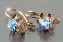 Russisches sowjetisches Silber Rosé vergoldet 925 Alexandrit Rubin Smaragd Saphir Aquamarin Zirkon ... Ohrringe vec013rp