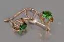 Russe soviétique argent rose or plaqué 925 Alexandrite Rubis Émeraude Saphir Aigue-marine Zircon ... Boucles d’oreilles vec013rp