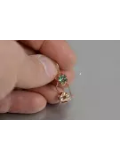Russisches sowjetisches Silber Rosé vergoldet 925 Alexandrit Rubin Smaragd Saphir Aquamarin Zirkon ... Ohrringe vec013rp