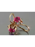 Rusă sovietică de argint a crescut placat cu aur 925 Alexandrite Ruby Emerald Safir Aquamarine Zircon ... cercei vec013rp