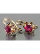 Rusă sovietică de argint a crescut placat cu aur 925 Alexandrite Ruby Emerald Safir Aquamarine Zircon ... cercei vec013rp