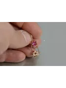 Rusă sovietică de argint a crescut placat cu aur 925 Alexandrite Ruby Emerald Safir Aquamarine Zircon ... cercei vec013rp