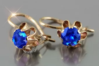 Vintage silver rose gold plated 925 Alexandrite Ruby Emerald Sapphire Aquamarine Zircon ... earrings vec013rp