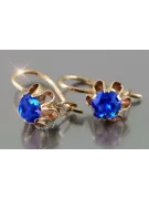 Russisches sowjetisches Silber Rosé vergoldet 925 Alexandrit Rubin Smaragd Saphir Aquamarin Zirkon ... Ohrringe vec013rp