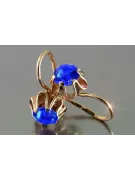 Russisches sowjetisches Silber Rosé vergoldet 925 Alexandrit Rubin Smaragd Saphir Aquamarin Zirkon ... Ohrringe vec013rp