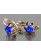 Russisches sowjetisches Silber Rosé vergoldet 925 Alexandrit Rubin Smaragd Saphir Aquamarin Zirkon ... Ohrringe vec013rp
