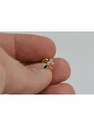 Boucles d’oreilles italienne 14k 585 libellule en or jaune zircon cec015y