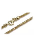 Italien jaune 14k or 585 Nouveau corde bracelet creux cb075y
