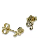 Boucles d'oreilles en or ★ https://zlotychlopak.pl/fr/ ★ Échantillon d'or 585 333 Prix bas !