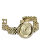 Prześliczny 14k 585 złoty damski zegarek Geneve lw026y