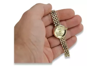 Υπέροχο 14k 585 χρυσό γυναικείο ρολόι Geneve lw026y