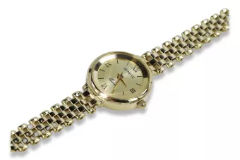 Υπέροχο 14k 585 χρυσό γυναικείο ρολόι Geneve lw026y