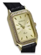 Puikus 14K 585 aukso moteriškasis laikrodis Geneve lw055y