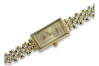 Italian yellow 14k 585 gold lady Geneve watch lw056y