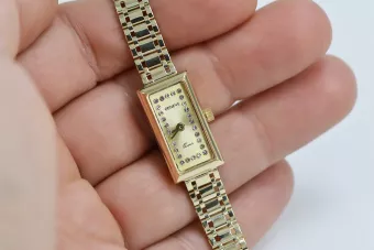 Puikus 14K 585 aukso moteriškasis laikrodis Geneva lw058y
