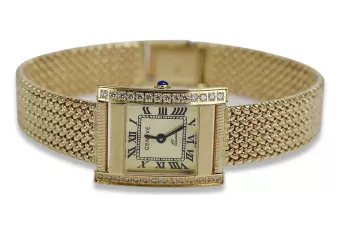 14K Gold Damenuhr, Rechteckig lw035ydy&lbw003y