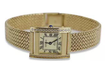 Złoty zegarek damski 14k 585 Geneve lw035y&lbw003y
