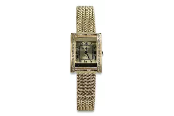 14K Gold Women's Watch, Rectangular lw035ydy