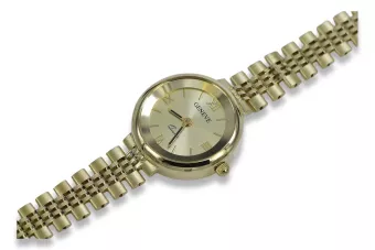 Prześliczny 14K 585 złoty damski zegarek Geneve lw068y