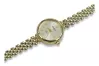 Italian yellow 14k 585 gold lady Geneve watch lw070y