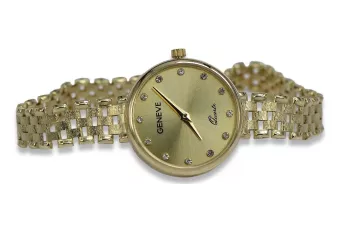 Goldene Damenuhr ★ zlotychlopak.pl ★ Gold Reinheit 585 333 Niedriger Preis!