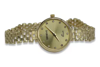 Reloj italiano amarillo 14k 585 dorado Lady Geneve lw071y
