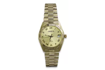 Goldene Damenuhr ★ zlotychlopak.pl ★ Gold Reinheit 585 333 Niedriger Preis!