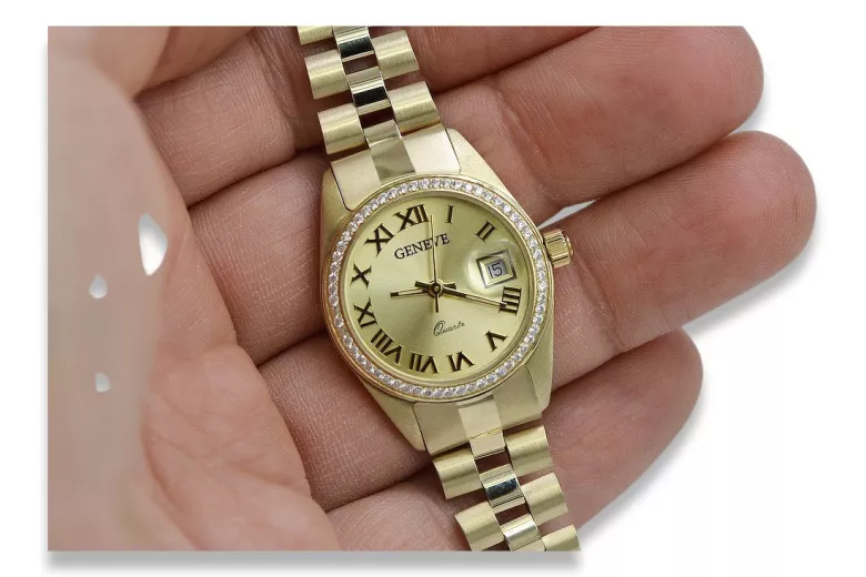 Reloj ★ de oro para damas zlotychlopak.pl Pureza de oro 585 333 ¡★ Precio bajo!