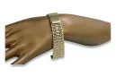 Pulsera de reloj de hombre de oro amarillo italiano de 14k mbw012y